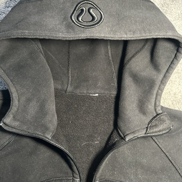 Lululemon Scuba Hoodie Womens Size 8 Black Full Zip Pockets Heavyweight W4755S - Picture 5 of 13